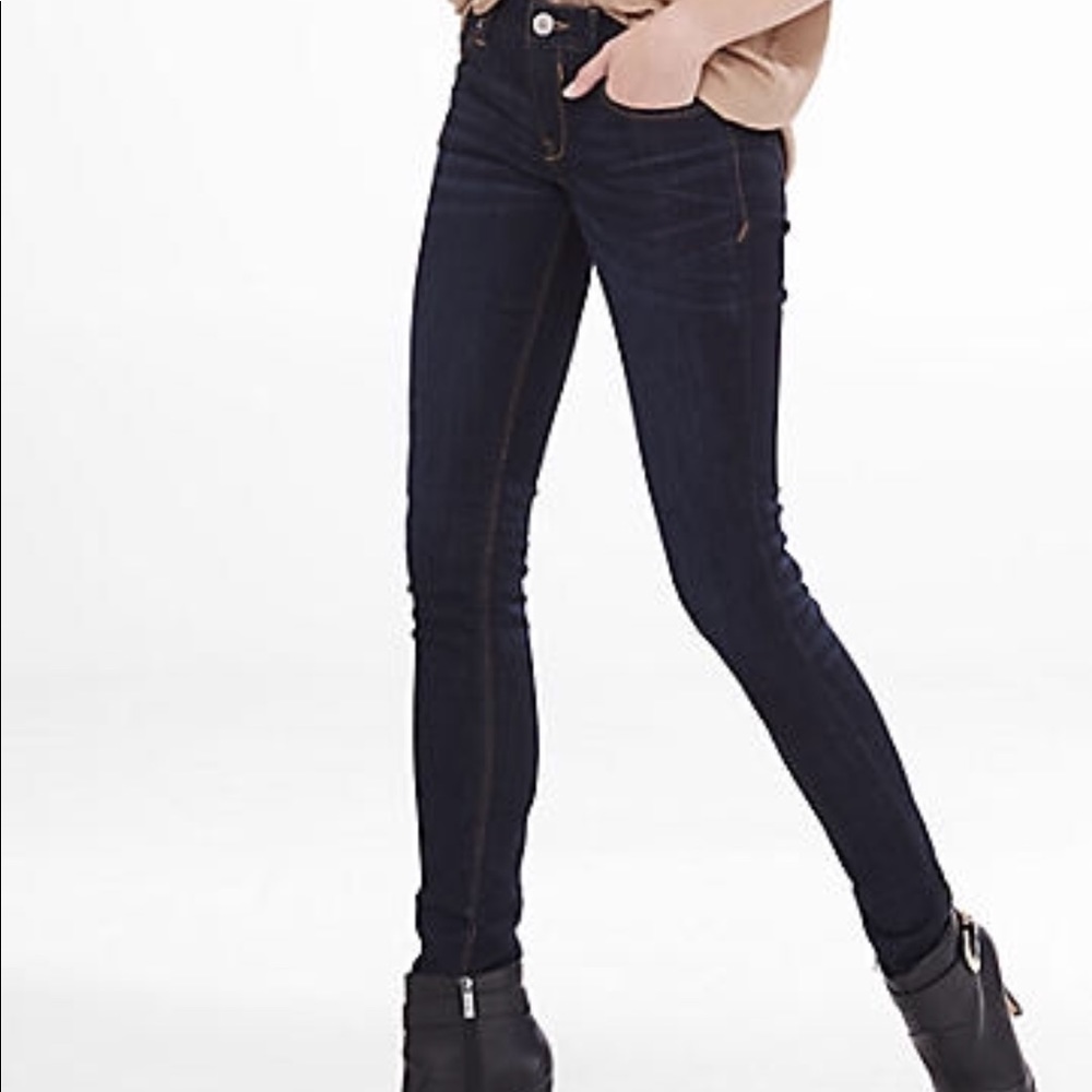 Express low rise stretch jean leggings. NWT